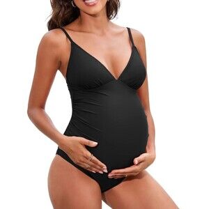 CUPSHE Maternity m One Piece Swimsuits Pregnancy Spaghetti Straps  Adjus   NWT
